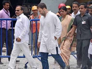 Kolkata flyover tragedy: Rahul Gandhi makes visit to crash site, meets victims