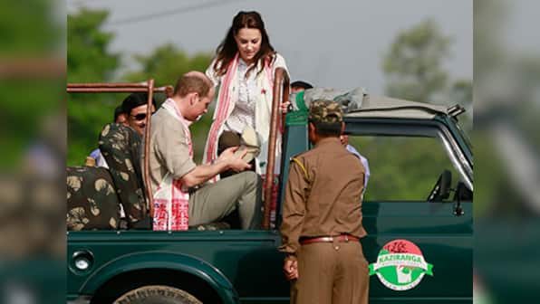 William and Kate go on wildlife safari at Kaziranga National Park