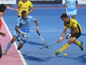 SV Sunil in action against Malaysia at the semi-final clash in the Sultan Azlan Shah Cup hockey tournament in Ipoh on Friday.