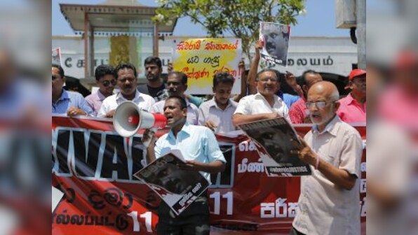 Sri Lankan protest demands new probe of Tamil journalist's killing