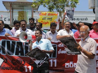 Sri Lankan protest demands new probe of Tamil journalist's killing Sri Lankan protest demands new probe of Tamil journalist's killing