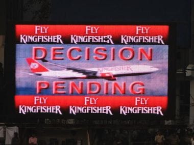 File photo of a display screen showing a decision pending by third umpire. Getty Images