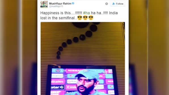 How not to troll: Mushfiqur Rahim's tweet after India's ICC World T20 semi-final loss backfires on him