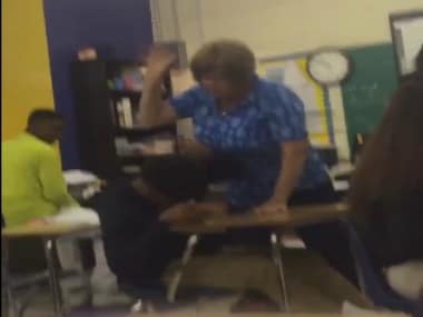 US teacher held after video showing her slapping student goes viral ...