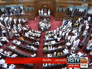 A screenshot of the Rajya Sabha. RSTV
