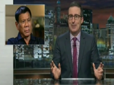 'Duterte tests limits of human decency': John Oliver takes on the 'Trump of the East' 'Duterte tests limits of human decency': John Oliver takes on the 'Trump of the East'