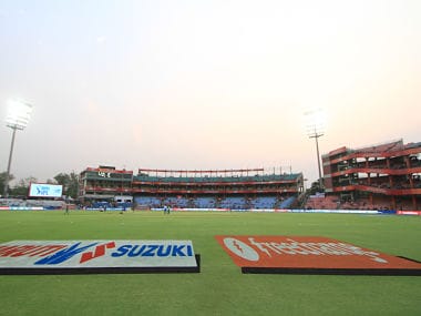 Empty stands at the Feroz Shah Kotla. Sportzpics/IPL