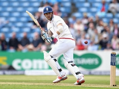 England's Alex Hales on his way to his second half-century on Day 1. Getty