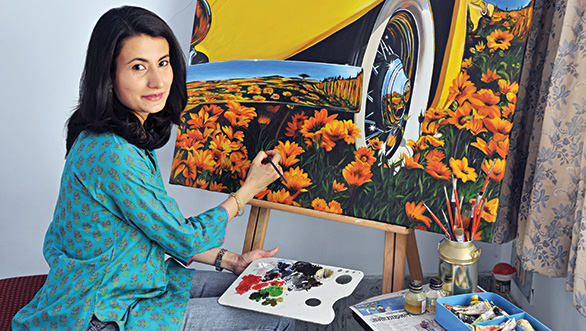 Automotive art by Princess Vidita Singh of Barwani Automotive art by Princess Vidita Singh of Barwani