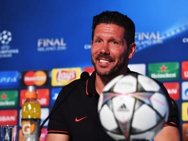 Atletico Madrid manager Diego Simeone ahead of Champions League final. Getty