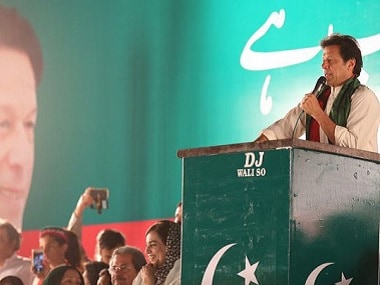 Imran Khan at the Tehreek-i-Insaf rally in Lahore. Twitter @ShoaibPTI_PP147