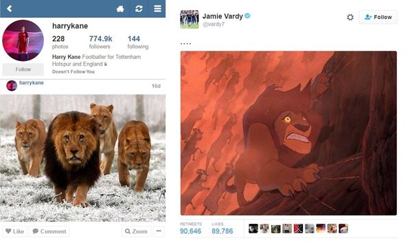 Chat sh*t, get banged: Victorious Jamie Vardy outfoxes Harry Kane on Twitter Chat sh*t, get banged: Victorious Jamie Vardy outfoxes Harry Kane on Twitter