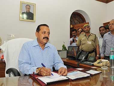 MoS PMO Jitendra Singh. Image courtesy PIB