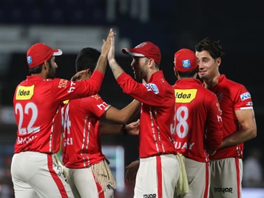 Kings XI Punjab players celebrating. BCCI
