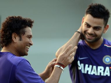 Sachin Tendulkar and Virat Kohli. AFP