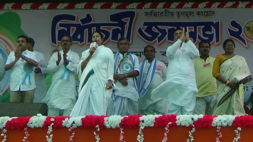 Mamata Banerjee campaigning in East Midnapore. Image credit: Saadia