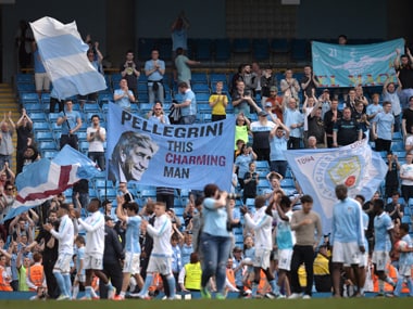 Manchester City players. AFP