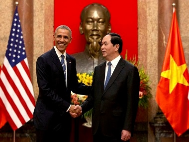 Hanoi: U.S. President Barack Obama, left, and Vietnamese President Tran Dai Quang Vietnam. 2016. AP