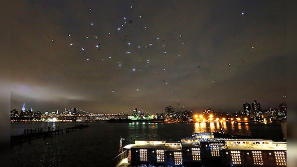 Light up the sky: Two thousand LED-tagged pigeons stage show in NYC