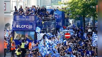 Leicester turns blue: Thousands turn out to celebrate their champions