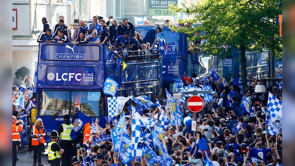 Leicester turns blue: Thousands turn out to celebrate their champions