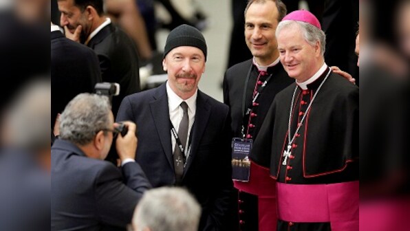 U2 guitarist The Edge makes history as he rocks Sistine Chapel for cancer awareness
