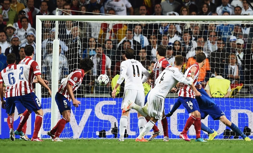 Sergio Ramos headed home to equalise late for Real Madrid at the 2014 Champions League final. Getty