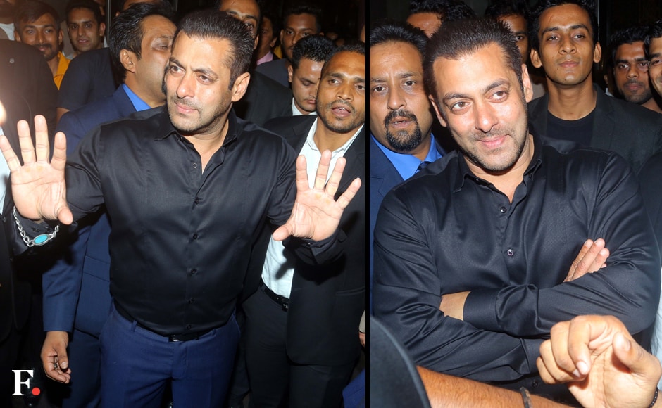 Salman Khan at the Zinta-Goodenough reception. Firstpost/Sachin Gokhale Salman Khan at the Zinta-Goodenough reception. Firstpost/Sachin Gokhale