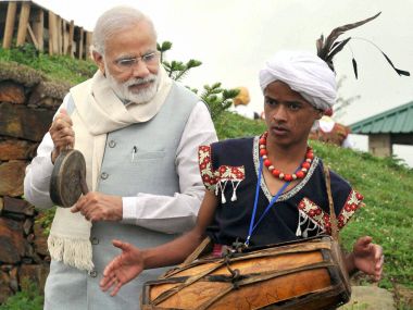 Prime Minister Narendra Modi in Meghalaya on Friday. PTI