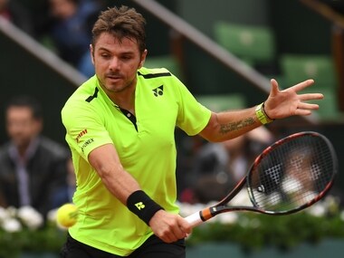 Stan Wawrinka in action during his fourth round win over Viktor Troicki. Getty