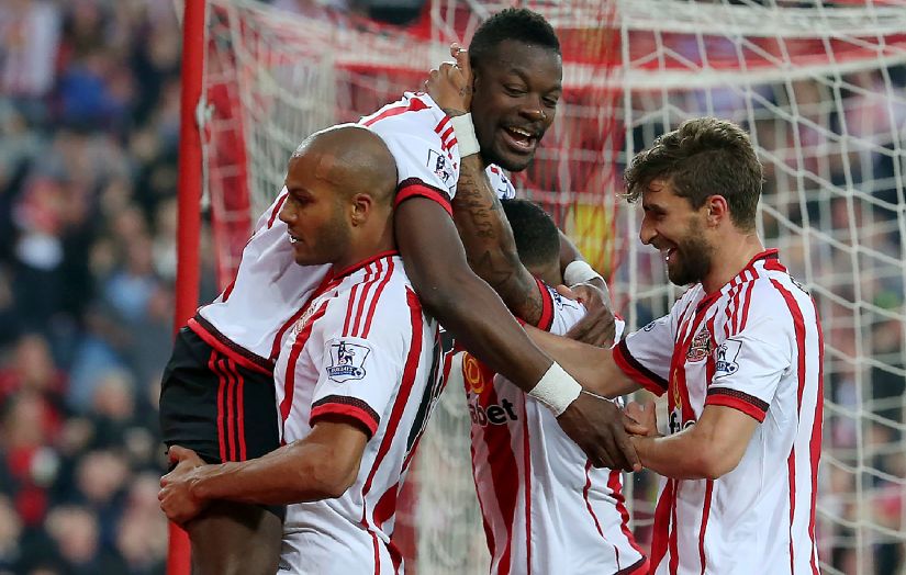 Sunderland's Lamine Kone celebrates after scoring. AFP