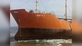 Spooky ship: Oil tanker washes up on Liberian shore with no sight of crew