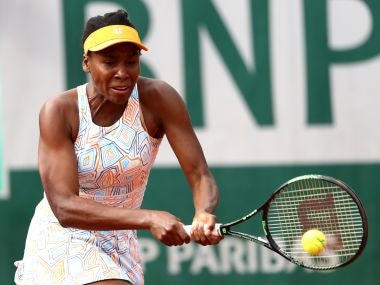 Venus Williams in action at the French Open. Getty