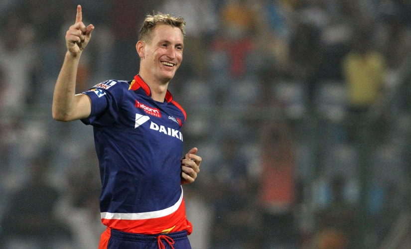 Chris Morris celebrates after taking a wicket for Delhi Daredevils. BCCI