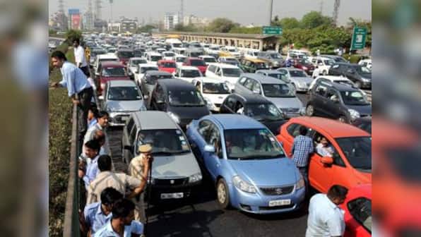 The mayhem continues: Delhi taxi drivers bring traffic to a screeching halt