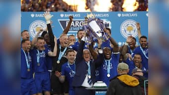 Premier League champions: Leicester City lift trophy after Everton win to complete fairytale