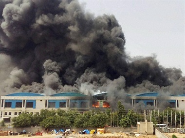 Fire breaks out at auto air conditioner factory in Manesar Fire breaks out at auto air conditioner factory in Manesar