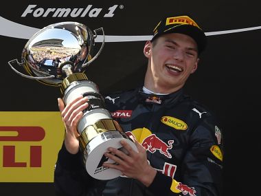 Max Verstappen became the youngest ever winner in F1. AFP