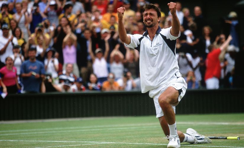 Goran Ivanisevic, a wild card at 2001 Wimbledon, miraculously went on to become an unlikely champion. Getty