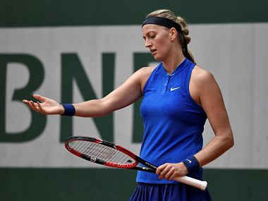 Czech Republic's Petra Kvitova crashed out of the Birmingham WTA tournament. AFP