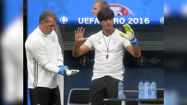 Euro 2016: Germany boss Joachim Loew promises to 'behave' after apologising for 'Trousers-gate'