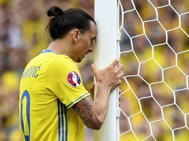 Zlatan Ibrahimovic reacts during the Euro 2016 group E football match between Italy and Sweden. AFP