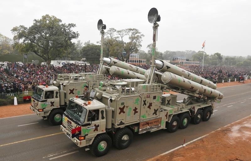 The BrahMos weapon systems are displayed during a full dress rehearsal for the Republic Day parade in New Delhi January 23, 2015. REUTERS/Adnan Abidi/Files