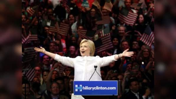 Hillary Clinton claims historic victory in Democratic primary