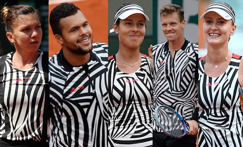 Top-ranked players from Simona Halep to Tomas Berdych flaunted the "zebra" outfits at the French Open. AFP