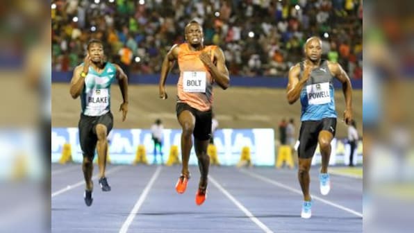 Usain Bolt overcomes ‘horrible start’ to win the 100m in 9.88 seconds at Racers Grand Prix