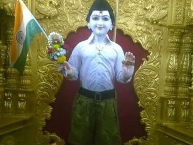 Of gods and half-pants: Lord Swaminarayan's idol in RSS uniform sparks row Of gods and half-pants: Lord Swaminarayan's idol in RSS uniform sparks row