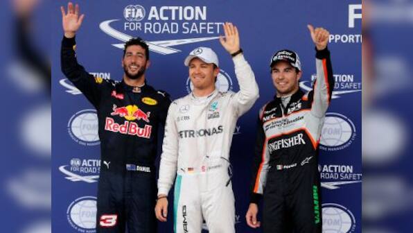 European GP: Nico Rosberg on pole as Lewis Hamilton crashes in Baku