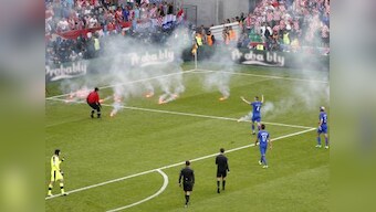 Euro 2016: Croatia face sanctions after match against Czech Republic halted by flares