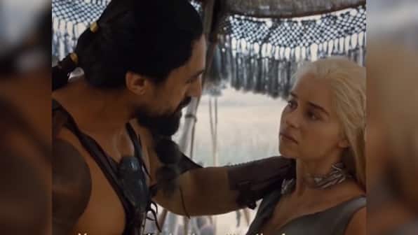 After onscreen bust-up in 'Game of Thrones', Daenerys and Khal Moro bust a move